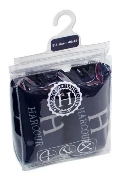 HARCOUR 2 PAIRES DE CHAUSSETTES BADMINTON NOIR><noscript><img width=