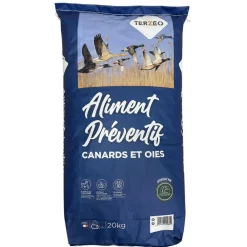 TERZEO VOS ANIMAUX ALIMENT PREVENTIF CANARDS ET OIES 20KG> Élevage Canards, Sauvagines Et Oies·Alimentation Antiparasitaire|Élevage Canards, Sauvagines Et Oies·Alimentation Antiparasitaire