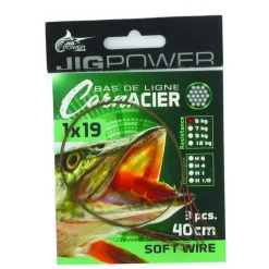 POWERLINE AVANCONS ACIER 40CM X3> Montages Pêche Au Posé·Avançons