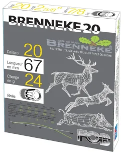 FOB BALLES BRENNEKE 20/24G> Cartouches De Chasse Calibre 20·Balles Fusils