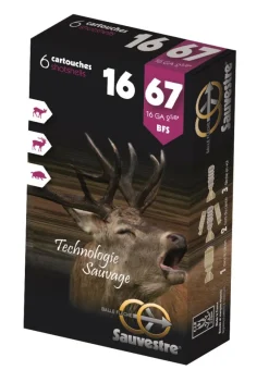 SAUVESTRE BALLES FLECHE 16/67X6> Cartouches De Chasse Calibre 16·Balles Fusils