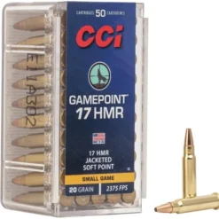 CCI BALLES 17HMR GAMEPOINT 20GR X50> Munitions Rayées Pour Le Grand Gibier·Balles 17 Hornady Magnum Rimfire
