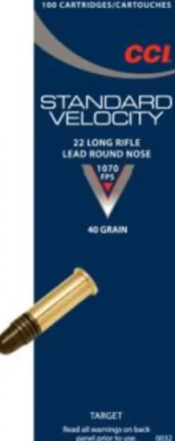 CCI BALLES 22LR STANDARD X50> Munitions De Tir À 50 Mètres·Balles .22Long Rifle Standard