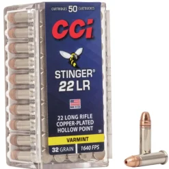 CCI BALLES 22LR STINGER 32GR CUIVREE> Munitions De Tir À 50 Mètres·Balles .22Long Rifle Standard