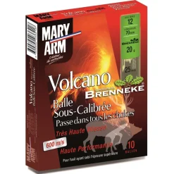 MARY ARM BALLES SC VOLCANO 12/20G X10> Cartouches De Chasse Calibre 12·Balles Fusils