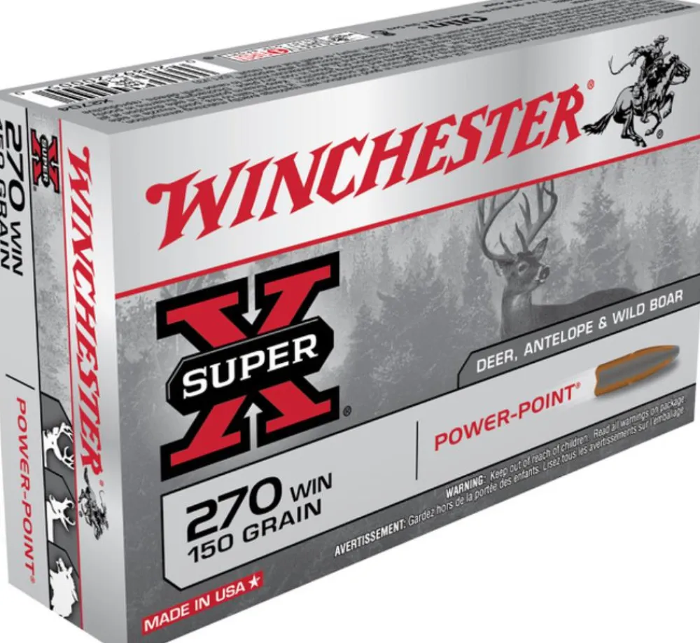 WINCHESTER BALLES 270WIN PP 150GR> Munitions Rayées Pour Le Grand Gibier·Balles 270 Winchester