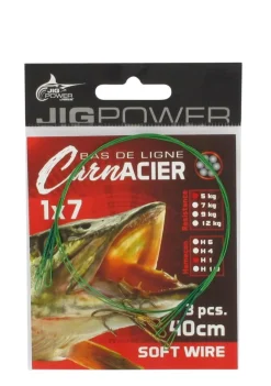 JIG POWER BAS DE LIGNE ACIER RYDER 7 B 40CM> Montages Pêche Au Posé·Avançons