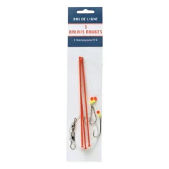 FLASHMER BAS DE LIGNE BALAIS ROUGE 3 HAM> Montages Surf Casting·Bas De Lignes Surf Casting