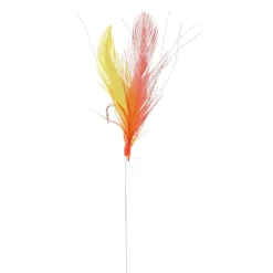 SRT BAS DE LIGNE MER PLUMES ROUGES/JAUNES 5 HAMECONS><noscript><img width=