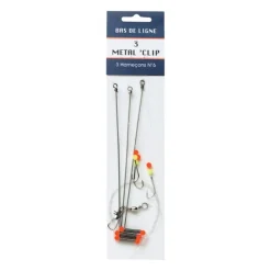 FLASHMER BAS DE LIGNE METAL'CLIP 3 HAMECON> Montages Surf Casting·Bas De Lignes Surf Casting