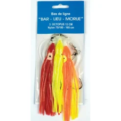 FLASHMER BAS DE LIGNE OCTOPUS MORUE> Bas De Ligne Mer Bateau·Bas De Ligne Tubes Et Octopus