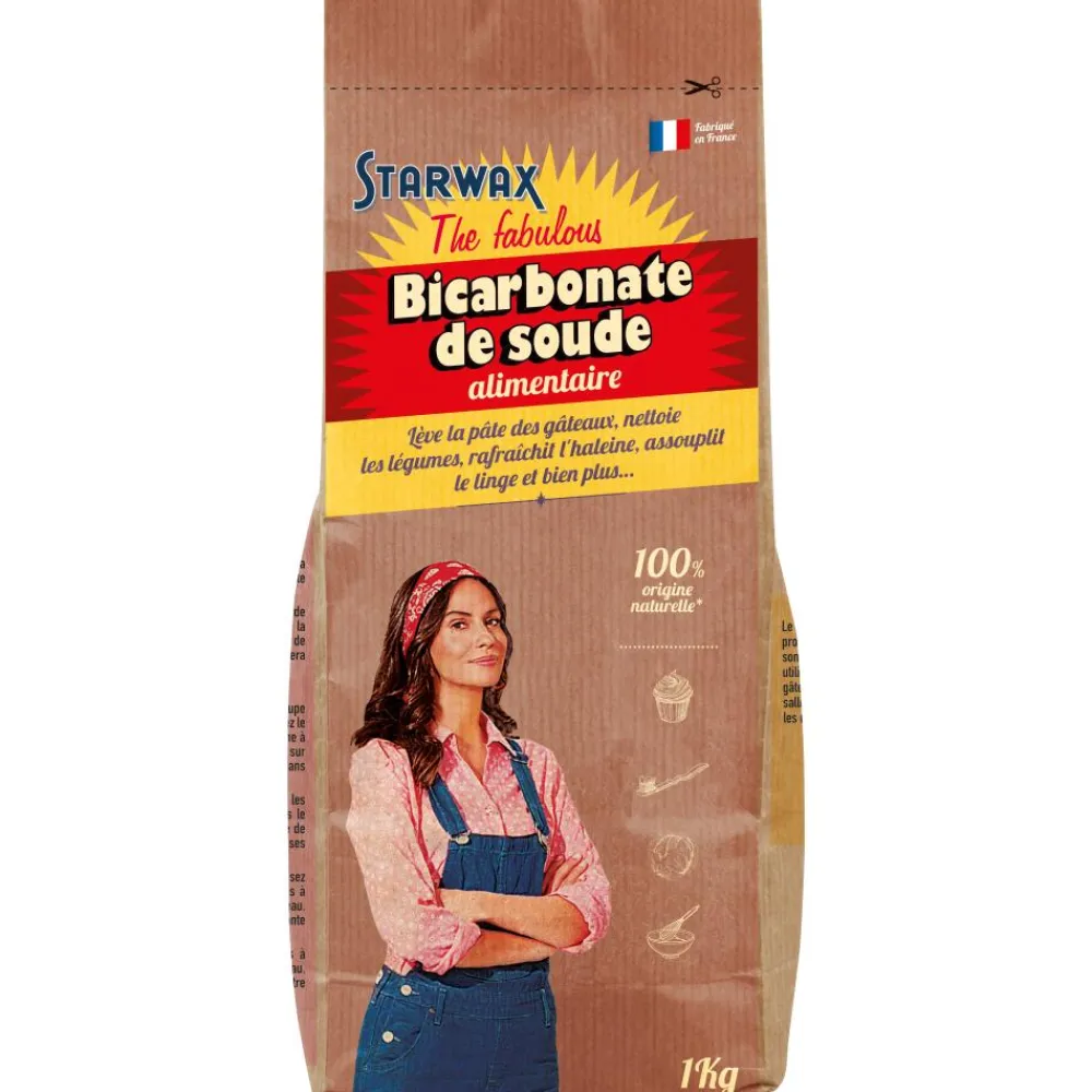 STARWAX THE FABULOUS BICARBONATE DE SOUDE ALIMENTAIRE1KG> Ingrédients Ménagers·Bicarbonates