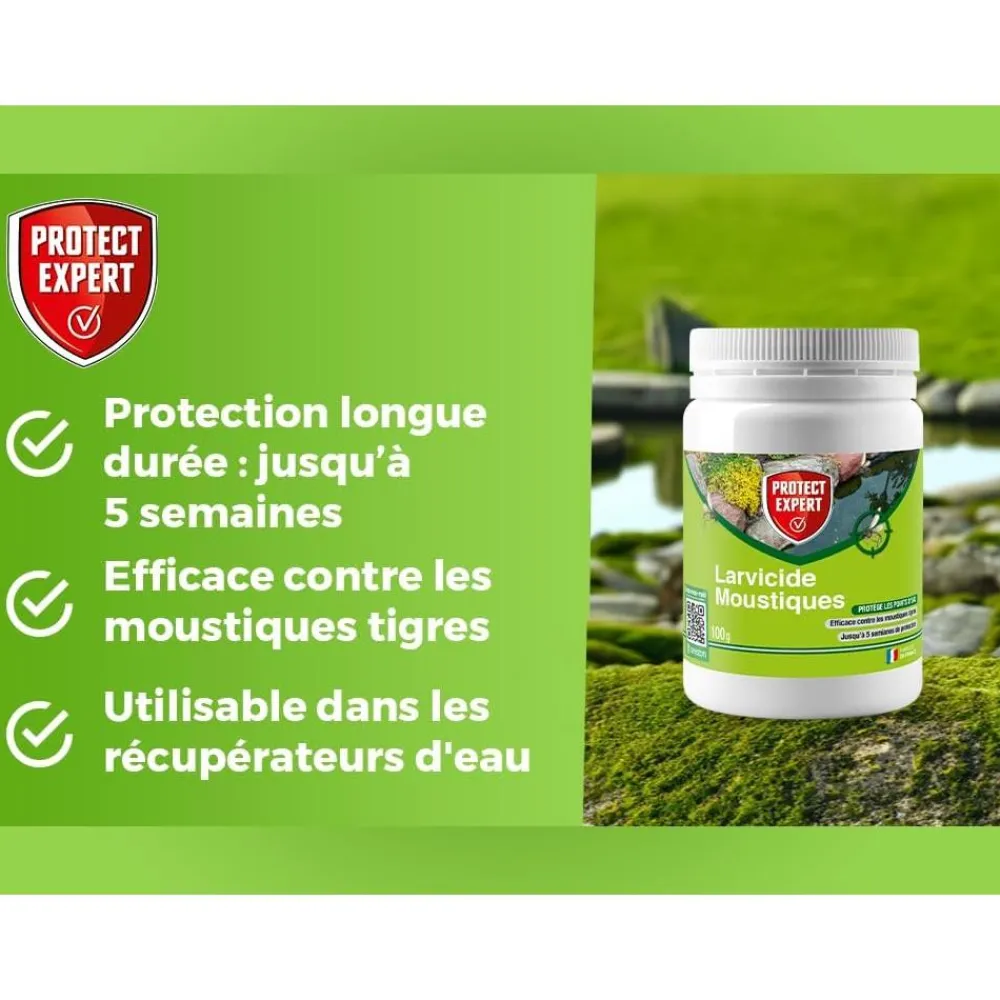 PROTECT EXPERT BLOC TRAITEMENT EAU ANTI MOUSTIQUES> Lutte Contre Les Insectes·Pièges Contre Les Moustiques