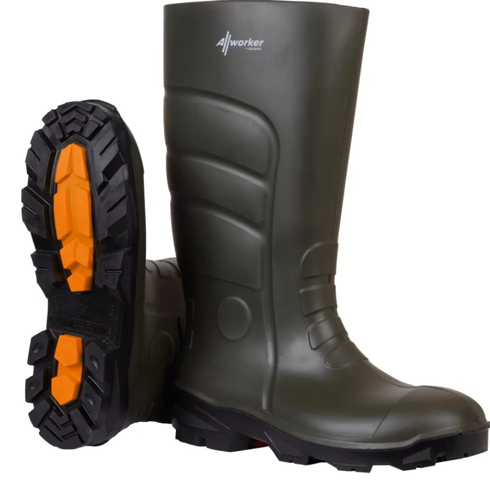 SOLIDUR BOTTES DE TRAVAIL VERTES 04 ALLWORKER S5>Homme Chaussures Et Bottes De Sécurité·Bottes De Sécurité
