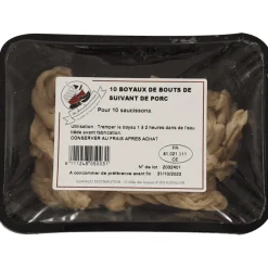 MA CHARCUTERIE MAISON BOYAUX DE BOUTS DE SUIVANT DE PORC X10> Faire Ses Charcuteries·Boyaux