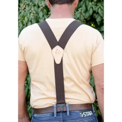SOMLYS BRETELLES CEINTURE MARRON><noscript><img width=