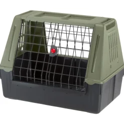 TERZEO VOS ANIMAUX CAISSE DE TRANSPORT KAKI> Caisses De Transport·Caisses De Transport Plastique|Caisses De Transport·Caisses De Transport Plastique