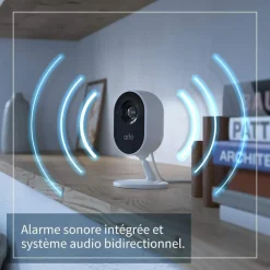 ARLO CAMERA ESSENTIAL INTERIEUR BLANC><noscript><img width=