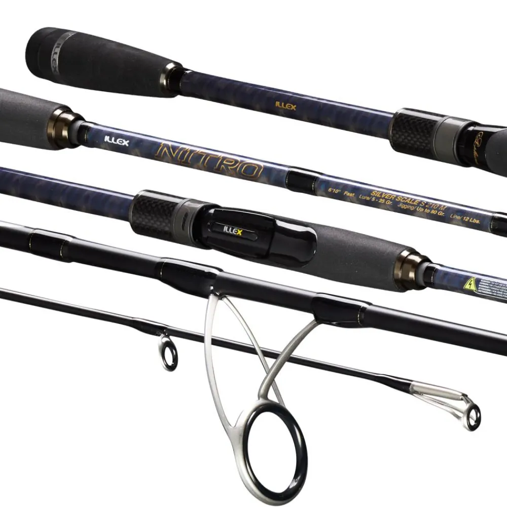 ILLEX CANNE SPINNING NITRO S 210 M SILVER SCALE 5/25G> Cannes Pêche En Bateau·Ensembles Et Cannes Leurres Spinning
