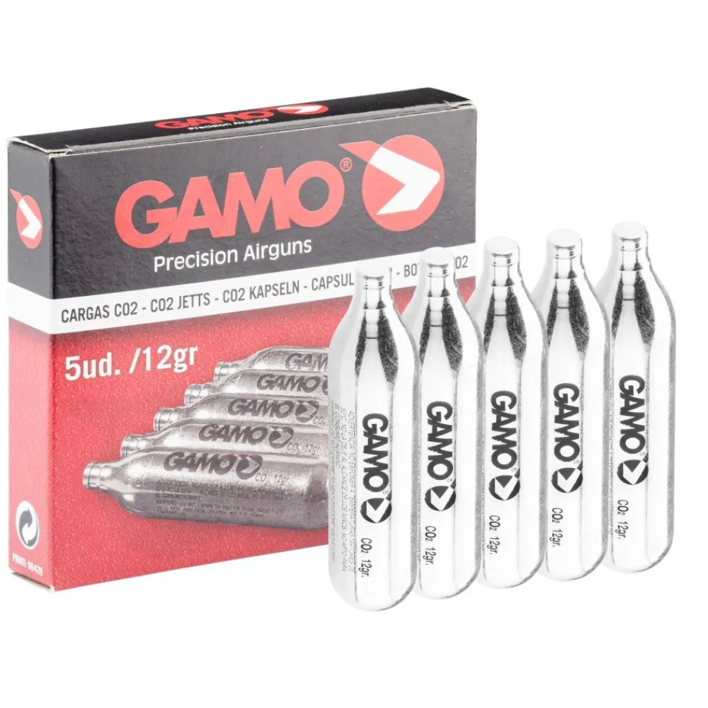 GAMO CARTOUCHES CO2 X5> Munitions De Tir À Air Comprimé·Munitions 4.5Mm Et Capsules Co2