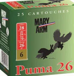 MARY ARM CARTOUCHES PUMA 26 CAL28/70 26G BJ> Cartouches De Chasse Calibre 24 Et 28·Cartouches De Plomb Bourre À Jupe