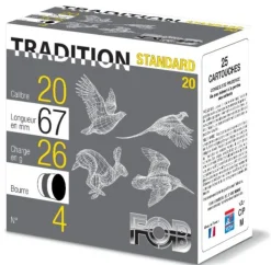 FOB CARTOUCHES STANDARD 20/67 26G BG X2> Cartouches De Chasse Calibre 20·Cartouches De Plomb Bourre Grasse 24G À 28G