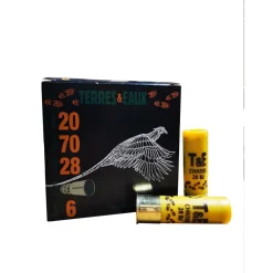 TERZEO CHASSEURS CARTOUCHES T&E 20/70 28G BJ X25> Cartouches De Chasse Calibre 20·Cartouches De Plomb Bourre À Jupe 28G À 38G