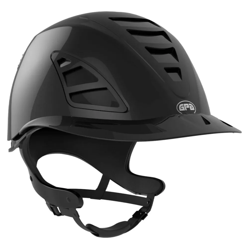 GPA CASQUE 4S FIRST LADY TLS NOIR SHINY> Protections De La Tête·Casques D'Équitation Gpa