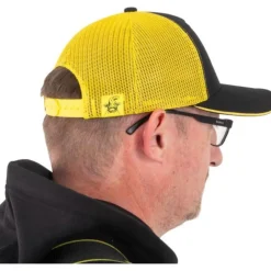 BLACK CAT CASQUETTE TRUCKER CAP NOIRE ET JAUNE> Vêtements Pêche Aux Carnassiers·Casquettes Et Bonnets