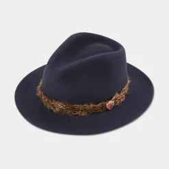 ALAN PAINE CHAPEAU RICUFEL PLUME NAVY>Homme Accessoires Habillement De Chasse·Chapeaux
