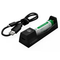 LED LENSER CHARGEUR USB+BATTERIE LI-ION 14500> Lampes Frontales·Accessoires Pour Lampes Frontales|Éclairage·