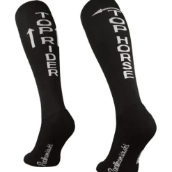 TERZEO CAVALIERS CHAUSSETTES DESIGN TOP HORSE NOIRES>Femme Chaussettes D'Équitation·|Chaussettes D'Équitation·