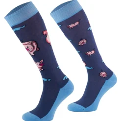 TERZEO CAVALIERS CHAUSSETTES FUN DESIGN COCHONS>Femme Chaussettes D'Équitation·|Chaussettes D'Équitation·