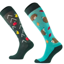 TERZEO CAVALIERS CHAUSSETTES FUN DESIGN HERISSON>Femme Chaussettes D'Équitation·|Chaussettes D'Équitation·