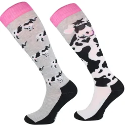 TERZEO CAVALIERS CHAUSSETTES FUN DESIGN VACHE>Femme Chaussettes D'Équitation·Chaussettes D'Équitation|Chaussettes D'Équitation·