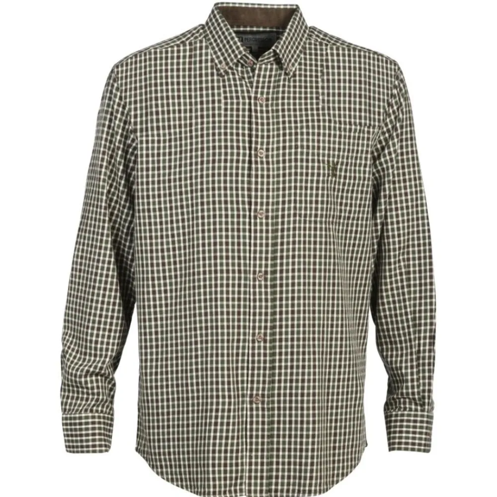PERCUSSION CHEMISE DE CHASSE ENFANT A CARREAUX MARRON VERT>Enfant Vêtements De Chasse Pour Enfants·Chemises Enfant