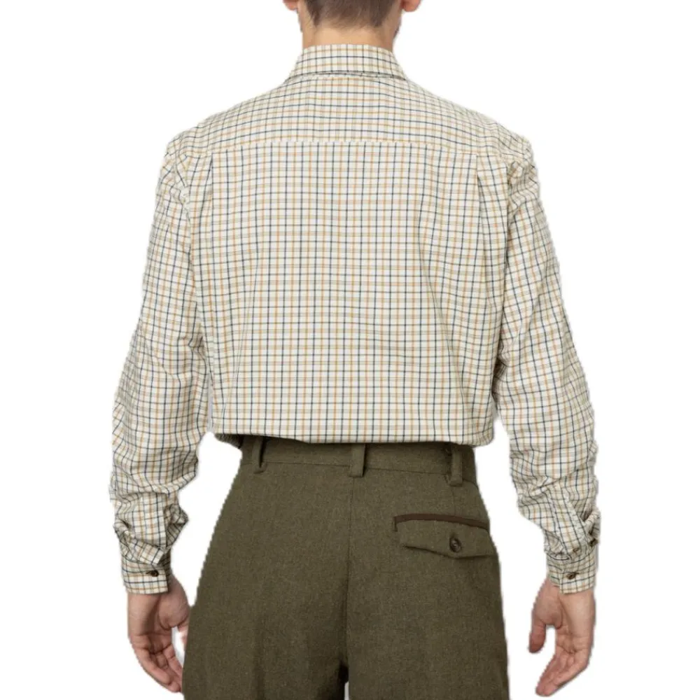 SEELAND CHEMISE DE CHASSE HOMME OXFORD CLASSIC BLUE BROWN>Homme Chemises De Chasse·Chemises