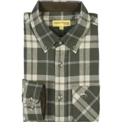 PROHUNT CHEMISE DE CHASSE HOMME SPANIEL CARREAUX KAKI>Homme Chemises De Chasse·Chemises