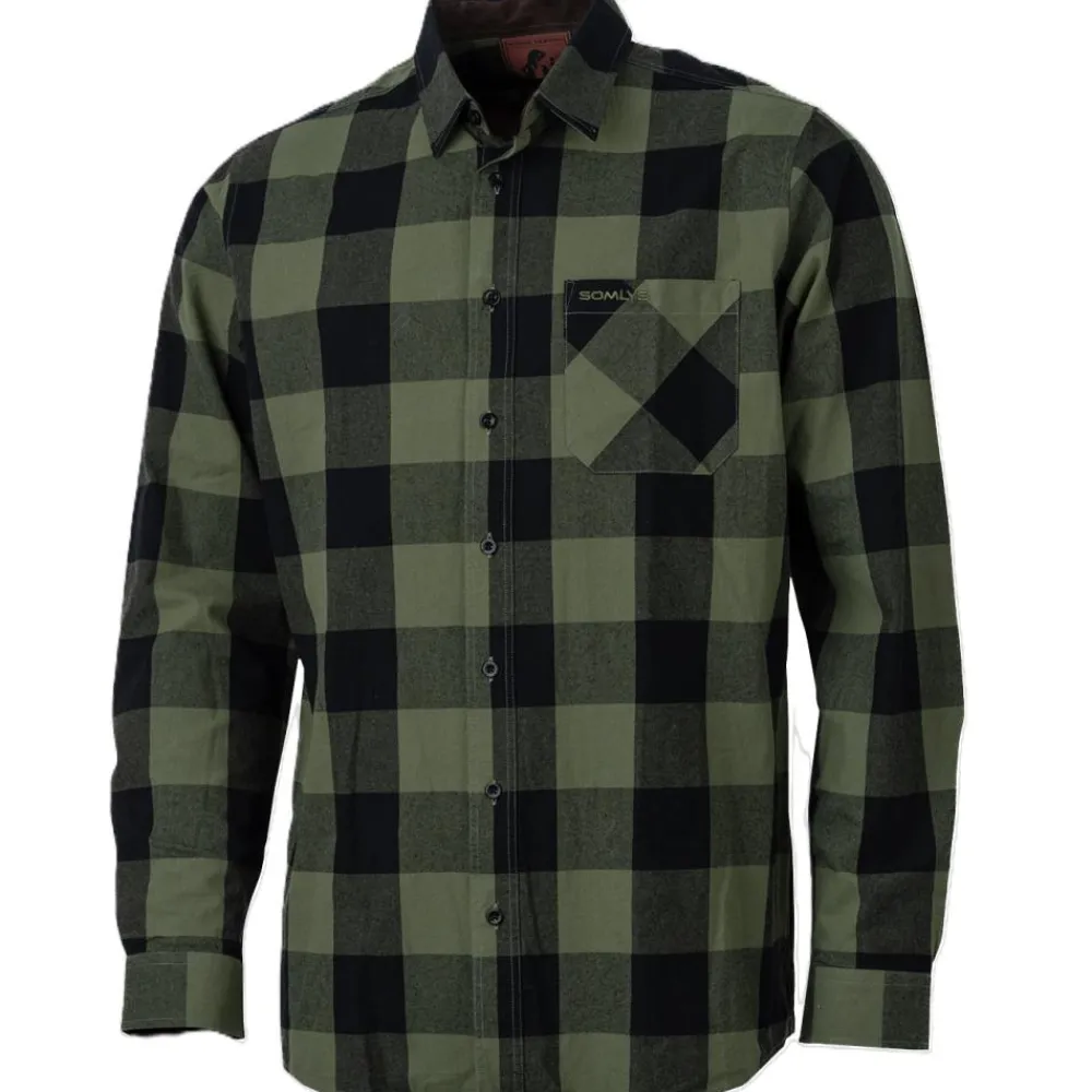 SOMLYS CHEMISE DE CHASSE HOMME SCANDINAVE VERTE>Homme Chemises De Chasse·Chemises