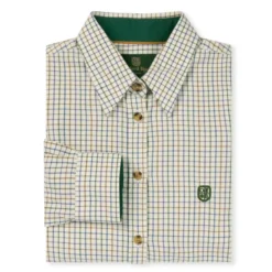 OXFORD BLUE CHEMISE FEMME TATTERSALL GREEN><noscript><img width=