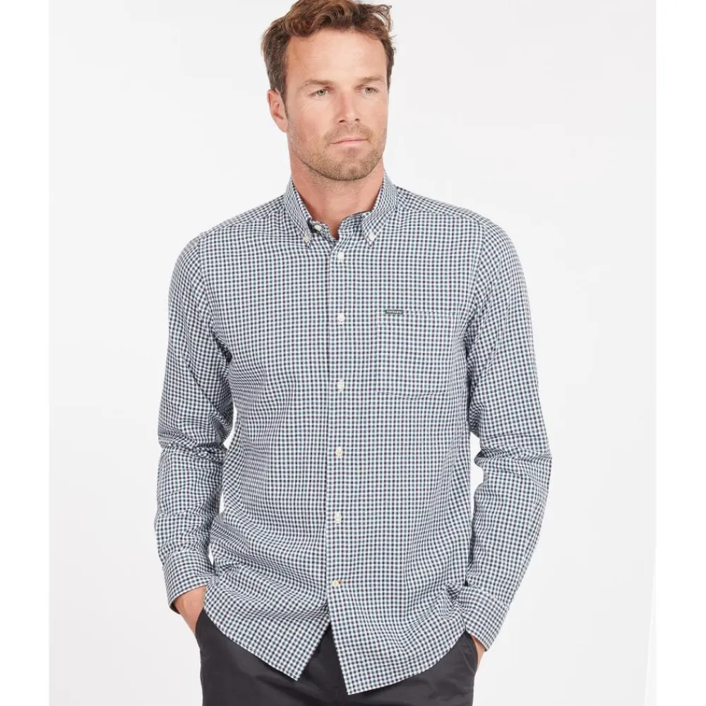 BARBOUR CHEMISE PADSHAW BLUE>Homme Vêtements Barbour·Chemises Barbour