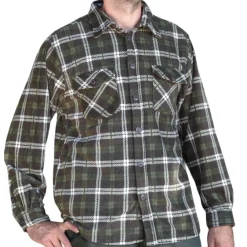 KALAHARI CHEMISE POLAIRE OVER MARRON>Homme Chemises De Chasse·Chemises Chaudes