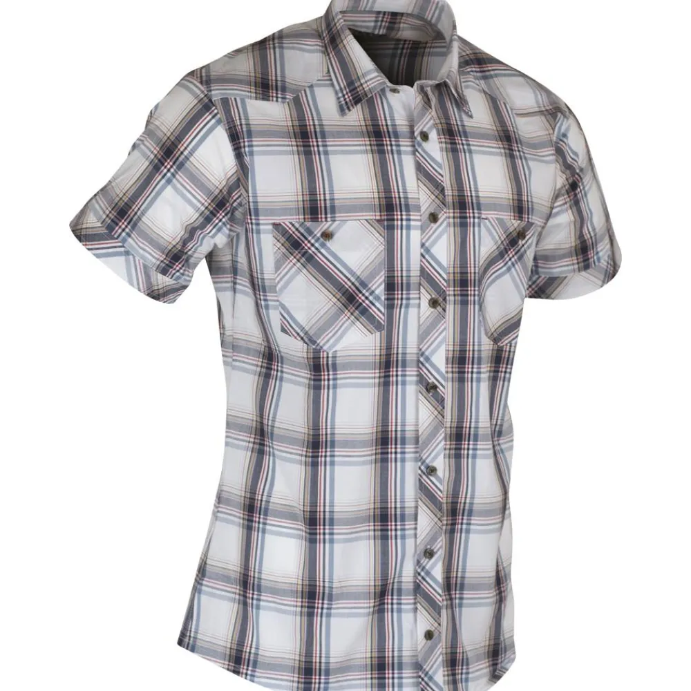 LMA CHEMISETTE DUNE BLANC BLEU>Homme Chemises Et Chemisettes·Chemisettes