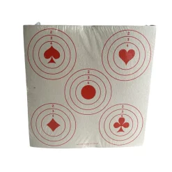 COURT CIBLES 14X14 4AS ROUGE X100> Ciblerie·Cibles En Carton Tir De Loisir