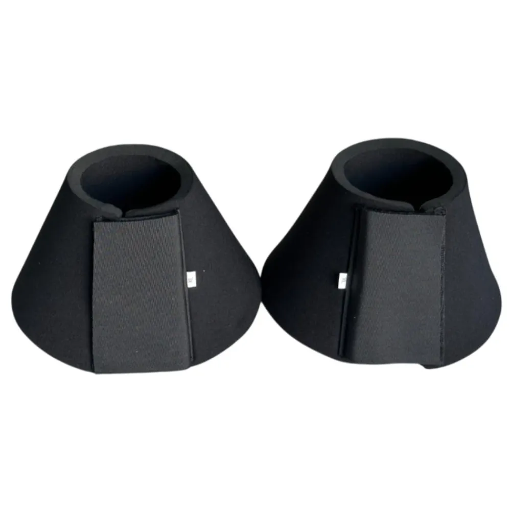 TERZEO CAVALIERS CLOCHES A SCRATCH NEOPRENE NOIRES> Protections Du Cheval Au Travail·Cloches Et Protèges-Glomes