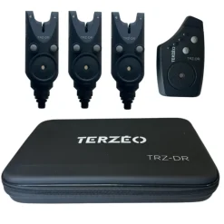 TERZEO PÊCHEURS COFFRET 3 DETECTEURS + CENTRALE TRZ-DR> Détecteurs De Touche Carpe·Coffrets De Détecteurs