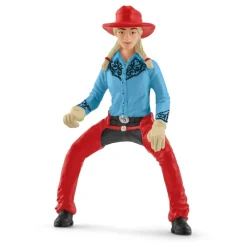 SCHLEICH COFFRET COWGIRL ET TONNEAUX DE RACING><noscript><img width=