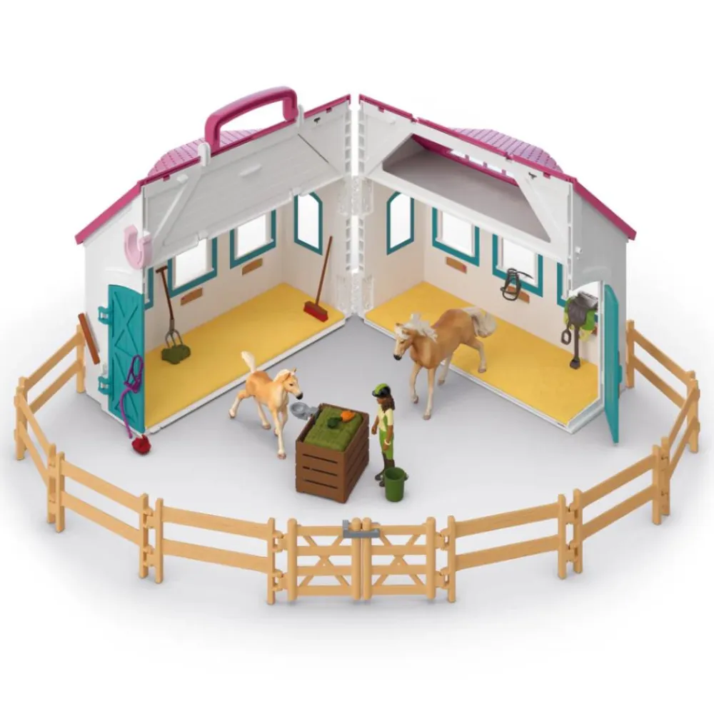SCHLEICH COFFRET ÉCURIE TRANSPORTABLE>Enfant Jeux Et Jouets·Jeux Et Jouets Équitation