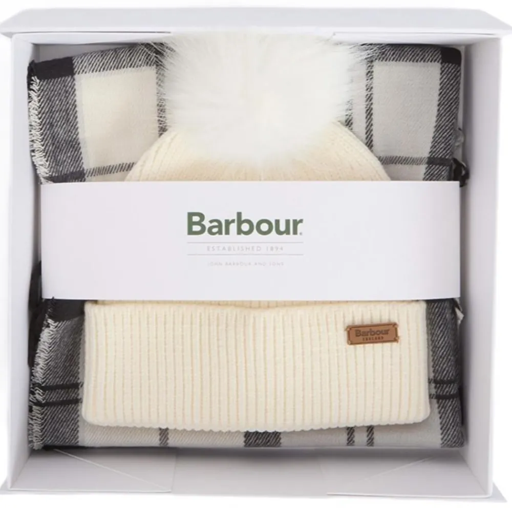 BARBOUR COFFRET FEMME BONNET ECHARPE DOVER>Femme Vêtements Barbour·Écharpes, Cheiches Et Châles Barbour Femme