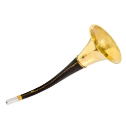 TERZEO CHASSEURS CORNE GAINEE MARRON 40CM + SAUTOIR> Trompes D'Appel·Cornes Et Trompes De Chasse